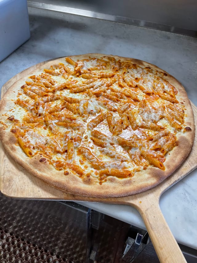 Penne Vodka Pizza.