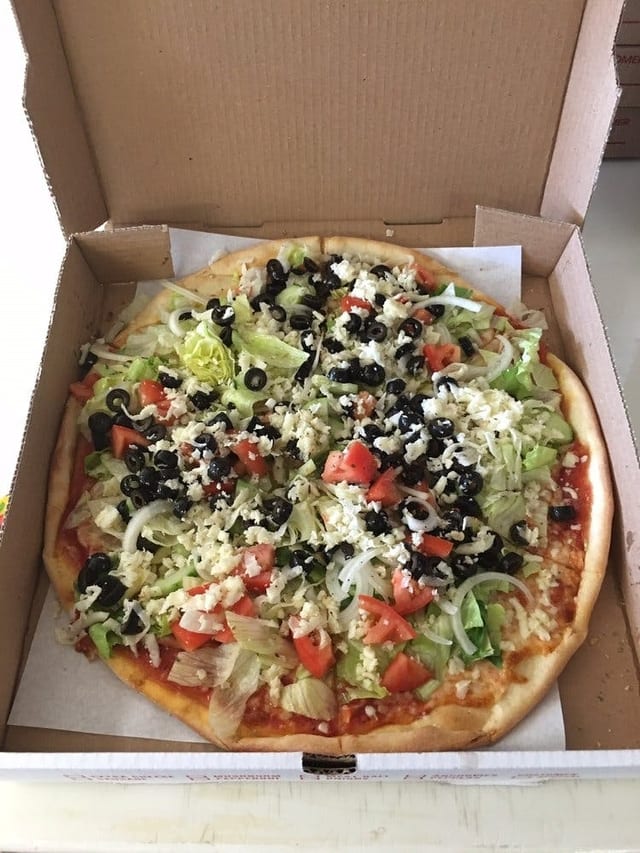 Salad Pizza.