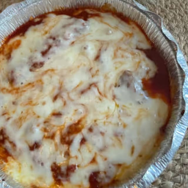Eggplant Parmigiana with Pasta.