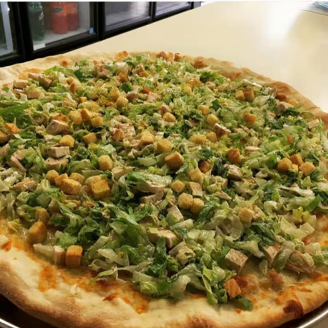 Grilled Chicken Caesar Pizza.