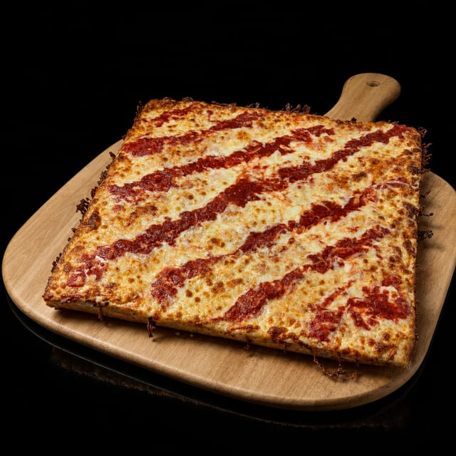 Sicilian Cheese Pizza.