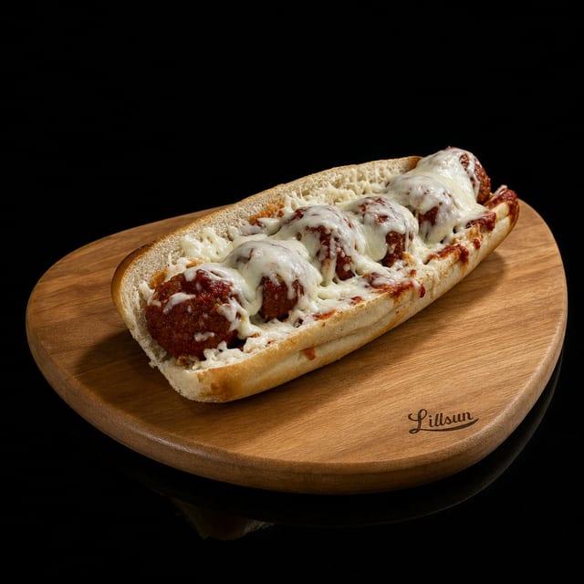 Meatball Parmigiana Sub.